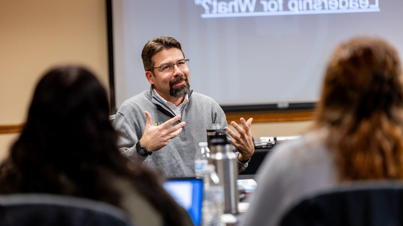 program director teaching a class